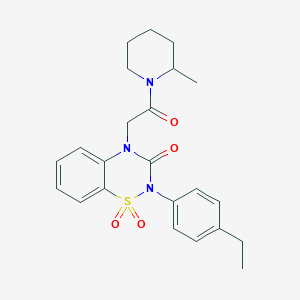 2-(4-ethylphenyl)-4-(2-(2-methylpiperidin-1-yl)-2-oxoethyl)-2H-benzo[e][1,2,4]thiadiazin-3(4H)-one 1,1-dioxide
