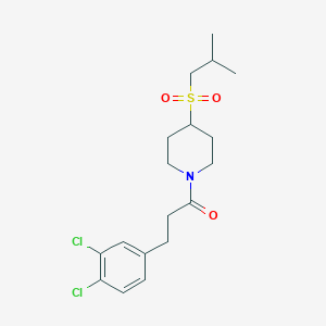 3-(3,4-Dichlorophenyl)-1-(4-(isobutylsulfonyl)piperidin-1-yl)propan-1-one