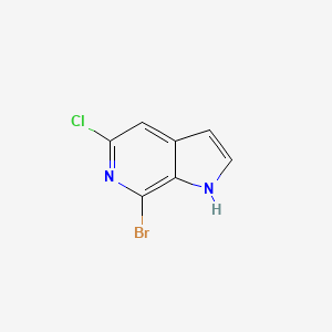 molecular formula C7H4BrClN2 B2876172 7-溴-5-氯-1H-吡咯并[2,3-c]吡啶 CAS No. 945840-69-7
