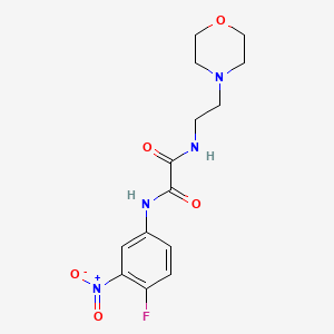 molecular formula C14H17FN4O5 B2876173 N1-(4-fluoro-3-nitrophenyl)-N2-(2-morpholinoethyl)oxalamide CAS No. 899974-57-3