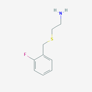 molecular formula C9H12FNS B2876179 2-(2-Fluoro-benzylsulfanyl)-ethylamine CAS No. 753394-01-3