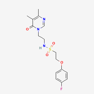 molecular formula C16H20FN3O4S B2876180 N-(2-(4,5-dimethyl-6-oxopyrimidin-1(6H)-yl)ethyl)-2-(4-fluorophenoxy)ethanesulfonamide CAS No. 1396866-73-1