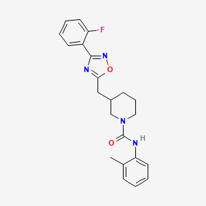 3-((3-(2-fluorophenyl)-1,2,4-oxadiazol-5-yl)methyl)-N-(o-tolyl)piperidine-1-carboxamide