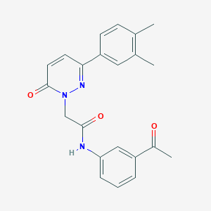 molecular formula C22H21N3O3 B2876187 N-(3-acetylphenyl)-2-[3-(3,4-dimethylphenyl)-6-oxopyridazin-1-yl]acetamide CAS No. 923062-45-7