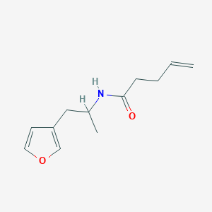 molecular formula C12H17NO2 B2876189 N-(1-(furan-3-yl)propan-2-yl)pent-4-enamide CAS No. 1795491-30-3