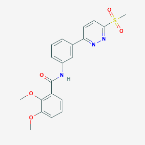 molecular formula C20H19N3O5S B2876193 2,3-dimethoxy-N-(3-(6-(methylsulfonyl)pyridazin-3-yl)phenyl)benzamide CAS No. 921795-35-9