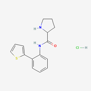 N-[2-(Thiophen-2-YL)phenyl]pyrrolidine-2-carboxamide hydrochloride