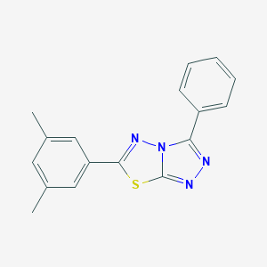 molecular formula C17H14N4S B287620 6-(3,5-Dimethylphenyl)-3-phenyl[1,2,4]triazolo[3,4-b][1,3,4]thiadiazole 