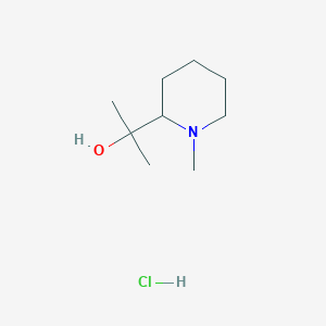 molecular formula C9H20ClNO B2876200 2-(1-甲基哌啶-2-基)丙烷-2-醇；盐酸盐 CAS No. 2243507-83-5