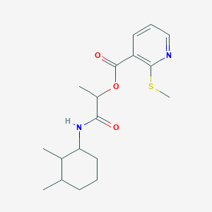 1-[(2,3-Dimethylcyclohexyl)carbamoyl]ethyl 2-(methylsulfanyl)pyridine-3-carboxylate