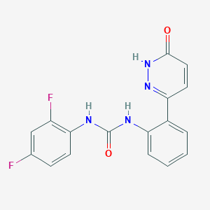 molecular formula C17H12F2N4O2 B2876208 1-(2,4-Difluorophenyl)-3-(2-(6-oxo-1,6-dihydropyridazin-3-yl)phenyl)urea CAS No. 1428365-46-1