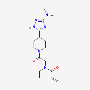 N-(2-{4-[3-(dimethylamino)-1H-1,2,4-triazol-5-yl]piperidin-1-yl}-2-oxoethyl)-N-ethylprop-2-enamide