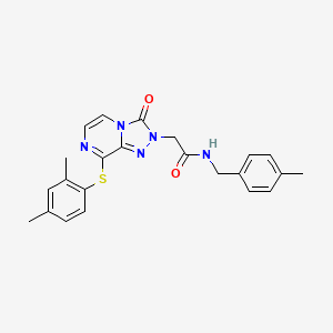molecular formula C23H23N5O2S B2876212 1-{5-[(cyclopentylcarbonyl)amino]pyridin-2-yl}-N-(tetrahydrofuran-2-ylmethyl)piperidine-3-carboxamide CAS No. 1251601-78-1