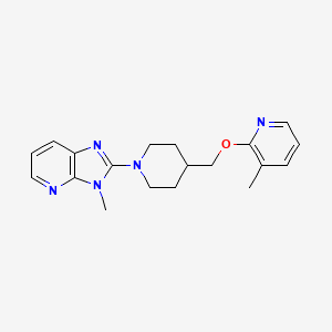 molecular formula C19H23N5O B2876215 3-Methyl-2-[4-[(3-methylpyridin-2-yl)oxymethyl]piperidin-1-yl]imidazo[4,5-b]pyridine CAS No. 2379994-27-9