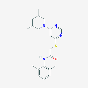 molecular formula C21H28N4OS B2876223 N-(2,6-dimethylphenyl)-2-((6-(3,5-dimethylpiperidin-1-yl)pyrimidin-4-yl)thio)acetamide CAS No. 1251671-17-6