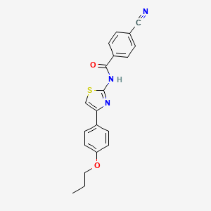 4-cyano-N-[4-(4-propoxyphenyl)-1,3-thiazol-2-yl]benzamide