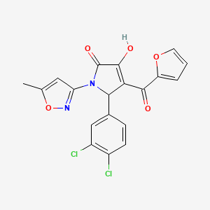 5-(3,4-dichlorophenyl)-4-(furan-2-carbonyl)-3-hydroxy-1-(5-methylisoxazol-3-yl)-1H-pyrrol-2(5H)-one
