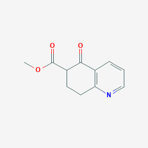 molecular formula C11H11NO3 B2876229 5-Oxo-5,6,7,8-tetrahydroquinoline-6-carboxylic acid methyl ester CAS No. 375386-65-5