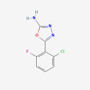 molecular formula C8H5ClFN3O B2876233 5-(2-Chloro-6-fluorophenyl)-1,3,4-oxadiazol-2-amine CAS No. 1016763-54-4