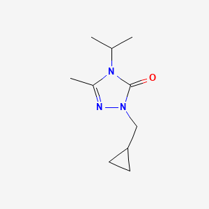 molecular formula C10H17N3O B2876235 1-(cyclopropylmethyl)-3-methyl-4-(propan-2-yl)-4,5-dihydro-1H-1,2,4-triazol-5-one CAS No. 2199466-86-7