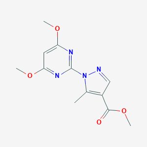 molecular formula C12H14N4O4 B287624 methyl 1-(4,6-dimethoxy-2-pyrimidinyl)-5-methyl-1H-pyrazole-4-carboxylate 