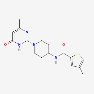 4-methyl-N-(1-(4-methyl-6-oxo-1,6-dihydropyrimidin-2-yl)piperidin-4-yl)thiophene-2-carboxamide
