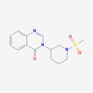 molecular formula C14H17N3O3S B2876250 3-(1-(methylsulfonyl)piperidin-3-yl)quinazolin-4(3H)-one CAS No. 2034521-24-7