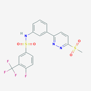 4-fluoro-N-(3-(6-(methylsulfonyl)pyridazin-3-yl)phenyl)-3-(trifluoromethyl)benzenesulfonamide
