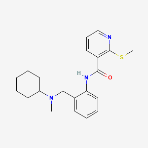molecular formula C21H27N3OS B2876257 N-(2-{[cyclohexyl(methyl)amino]methyl}phenyl)-2-(methylsulfanyl)pyridine-3-carboxamide CAS No. 1099951-43-5