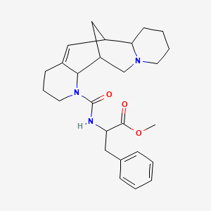 methyl N-(3,4,6,7,8,9,10,12,13,13a-decahydro-2H-6,13-methanodipyrido[1,2-a:3',2'-e]azocin-1(6aH)-ylcarbonyl)phenylalaninate
