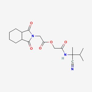 molecular formula C18H25N3O5 B2876261 [(1-cyano-1,2-dimethylpropyl)carbamoyl]methyl 2-(1,3-dioxo-octahydro-1H-isoindol-2-yl)acetate CAS No. 1005081-57-1