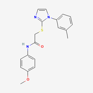 N-(4-methoxyphenyl)-2-{[1-(3-methylphenyl)-1H-imidazol-2-yl]sulfanyl}acetamide