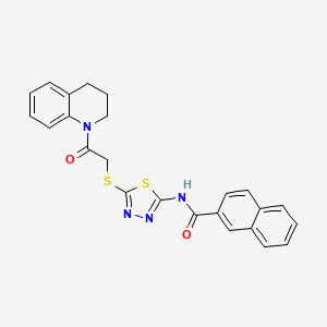 N-(5-((2-(3,4-dihydroquinolin-1(2H)-yl)-2-oxoethyl)thio)-1,3,4-thiadiazol-2-yl)-2-naphthamide