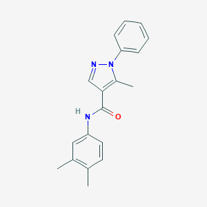 molecular formula C19H19N3O B287628 N-(3,4-dimethylphenyl)-5-methyl-1-phenyl-1H-pyrazole-4-carboxamide 