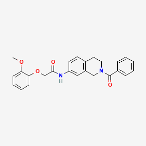 N-(2-benzoyl-1,2,3,4-tetrahydroisoquinolin-7-yl)-2-(2-methoxyphenoxy)acetamide