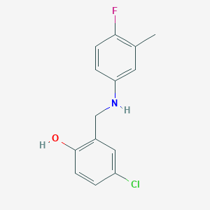 4-Chloro-2-{[(4-fluoro-3-methylphenyl)amino]methyl}phenol