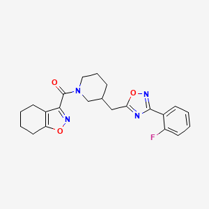 (3-((3-(2-Fluorophenyl)-1,2,4-oxadiazol-5-yl)methyl)piperidin-1-yl)(4,5,6,7-tetrahydrobenzo[d]isoxazol-3-yl)methanone