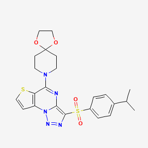 5-(1,4-DIOXA-8-AZASPIRO[4.5]DEC-8-YL)THIENO[2,3-E][1,2,3]TRIAZOLO[1,5-A]PYRIMIDIN-3-YL (4-ISOPROPYLPHENYL) SULFONE