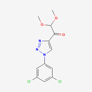 1-[1-(3,5-dichlorophenyl)-1H-1,2,3-triazol-4-yl]-2,2-dimethoxy-1-ethanone