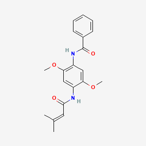 N-(2,5-dimethoxy-4-(3-methylbut-2-enamido)phenyl)benzamide