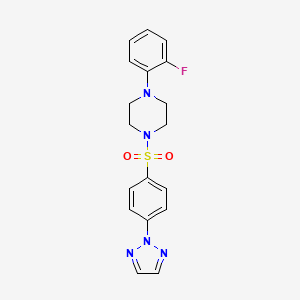 1-((4-(2H-1,2,3-triazol-2-yl)phenyl)sulfonyl)-4-(2-fluorophenyl)piperazine