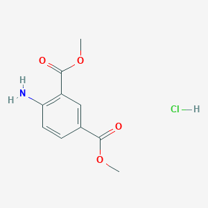 molecular formula C10H12ClNO4 B2876321 Dimethyl 4-aminobenzene-1,3-dicarboxylate;hydrochloride CAS No. 2287279-96-1