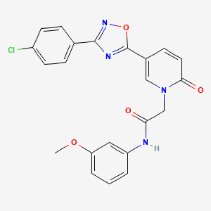 molecular formula C22H17ClN4O4 B2876325 N-(5-乙基-1,3,4-噻二唑-2-基)-6,6-二甲基-2-(4-甲基苯基)-3,8-二氧代-2,3,5,6,7,8-六氢异喹啉-4-甲酰胺 CAS No. 1112419-45-0