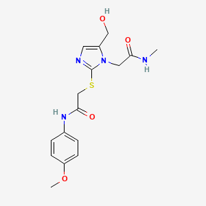 2-[5-(hydroxymethyl)-2-({2-[(4-methoxyphenyl)amino]-2-oxoethyl}thio)-1H-imidazol-1-yl]-N-methylacetamide
