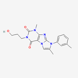 2-(3-Hydroxypropyl)-4,7-dimethyl-6-(3-methylphenyl)purino[7,8-a]imidazole-1,3-dione