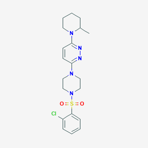 3-(4-((2-Chlorophenyl)sulfonyl)piperazin-1-yl)-6-(2-methylpiperidin-1-yl)pyridazine