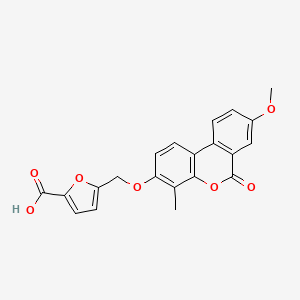5-[(8-Methoxy-4-methyl-6-oxobenzo[c]chromen-3-yl)oxymethyl]furan-2-carboxylic acid