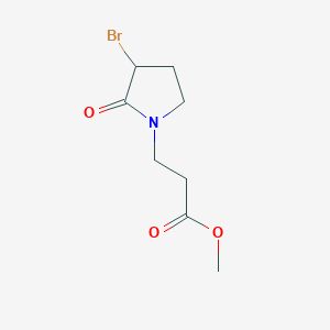 molecular formula C8H12BrNO3 B2876349 丙酸-3-(3-溴-2-氧代吡咯烷-1-基)甲酯 CAS No. 1343810-32-1