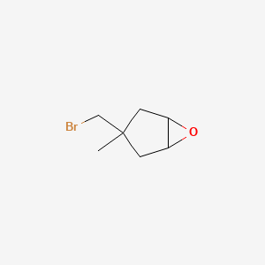 molecular formula C7H11BrO B2876354 3-(溴甲基)-3-甲基-6-氧代双环[3.1.0]己烷 CAS No. 2287342-18-9