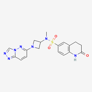 N-(1-([1,2,4]triazolo[4,3-b]pyridazin-6-yl)azetidin-3-yl)-N-methyl-2-oxo-1,2,3,4-tetrahydroquinoline-6-sulfonamide